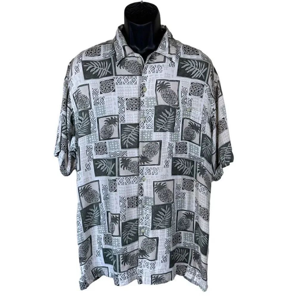 Vintage Bugle Boy Short Sleeve Button Down Shirt Men’s Size L